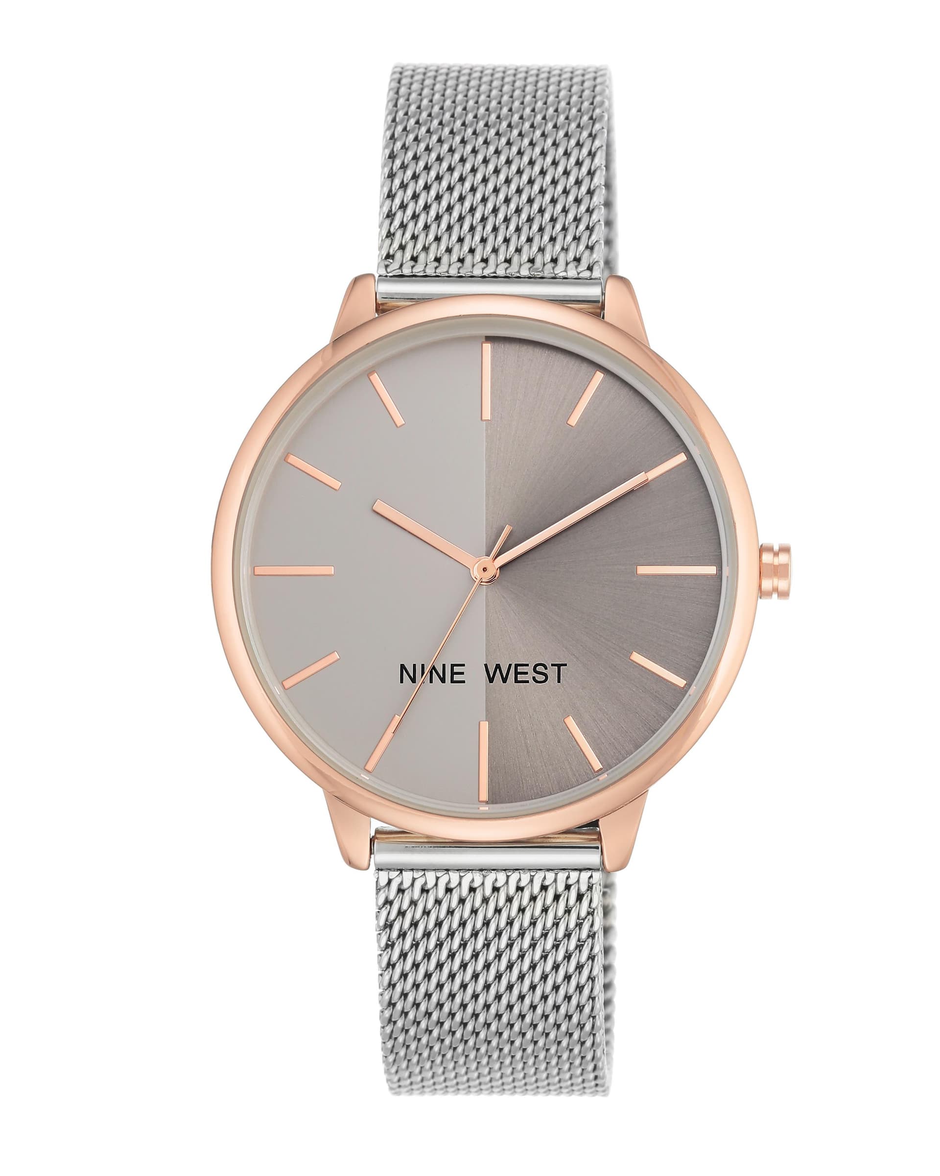 Women's Grey Sunray Dial Mesh Bracelet Watch