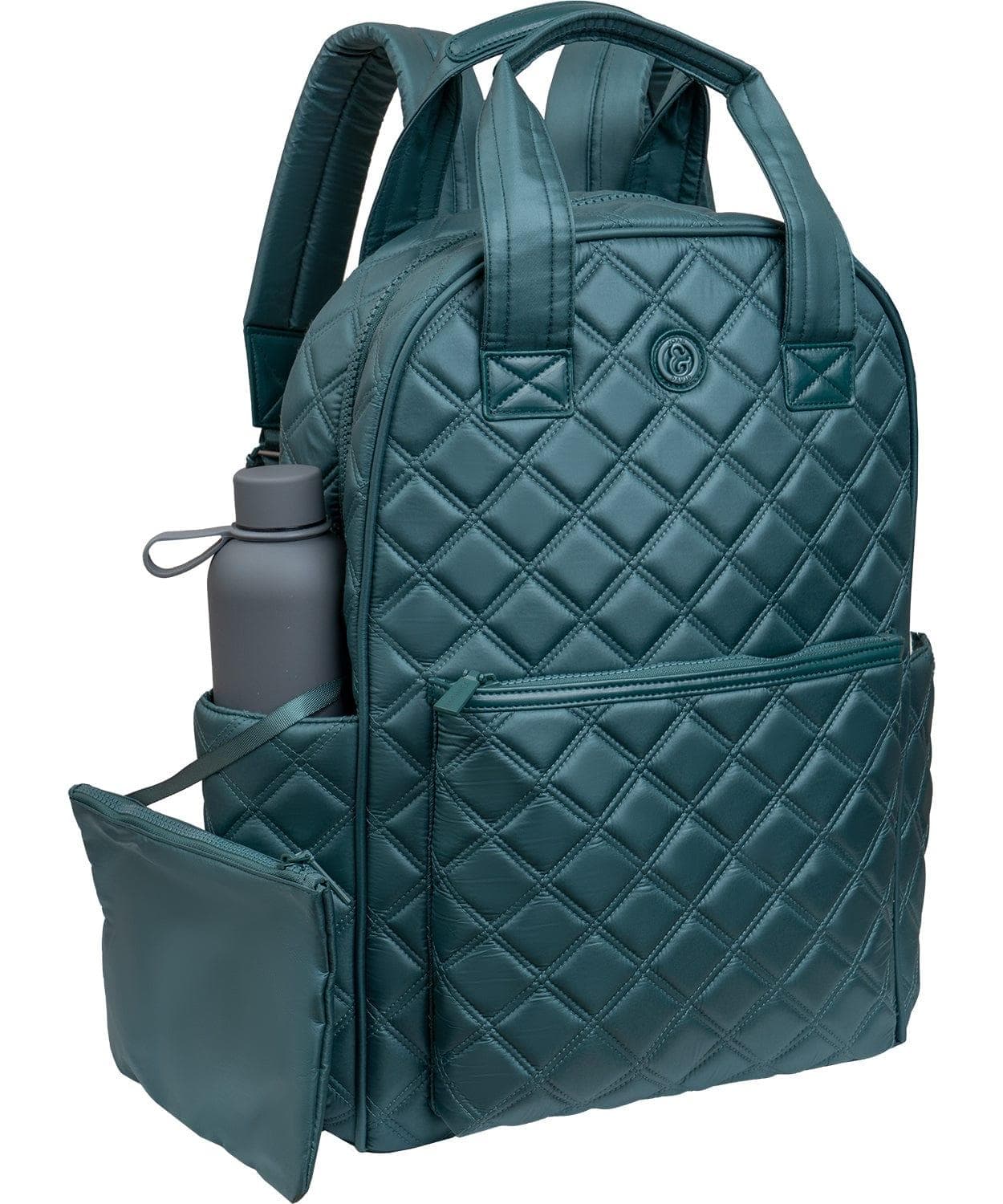 Diamond Quilted Puffer Nylon Backpack Size 18"