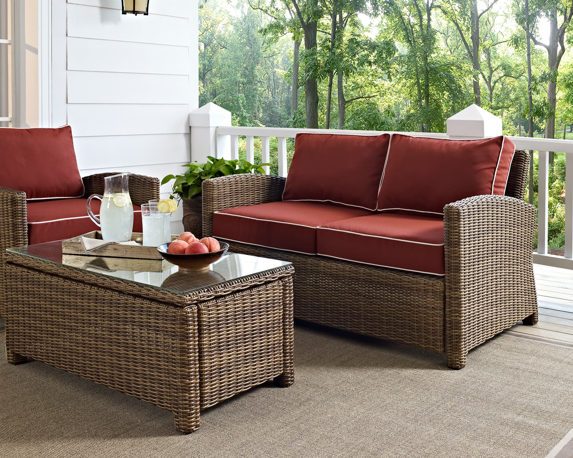 Bradenton Wicker Outdoor Loveseat