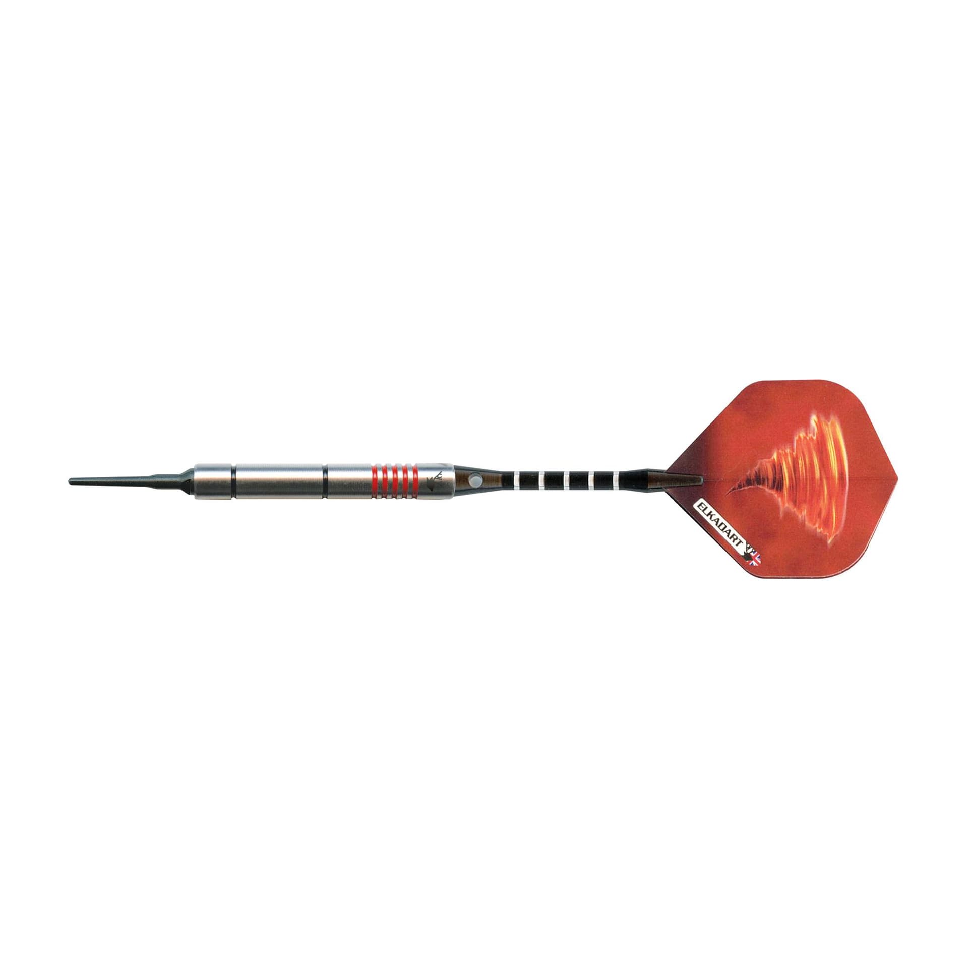 Elkadart Tornado Tungsten Soft Tip Dart Set 4 Red and 2 Black Rings 16 Grams