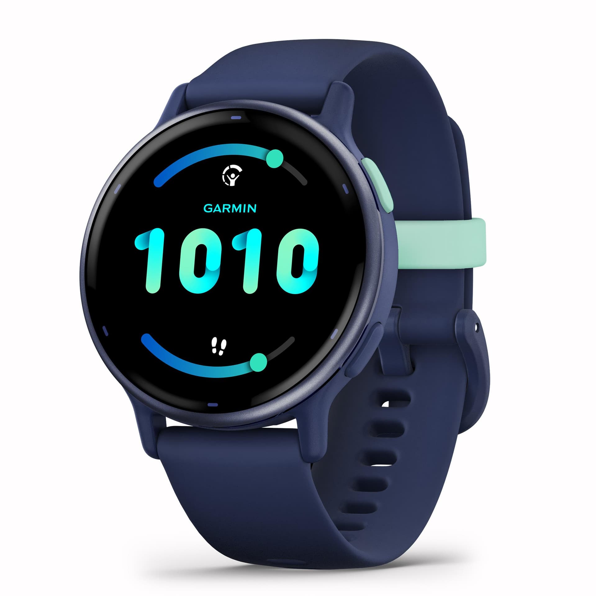 Vivoactive 5 GPS Smartwatch and On-Wrist Coach - Metallic Navy bezel & Navy band