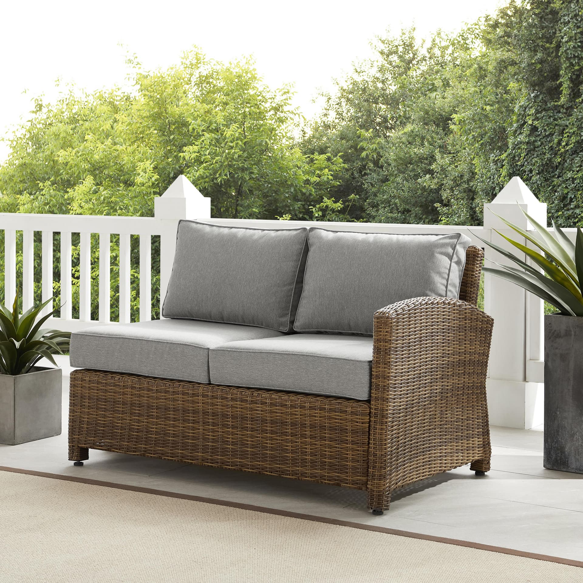 Bradenton Wicker Outdoor Sectional Right Side Loveseat