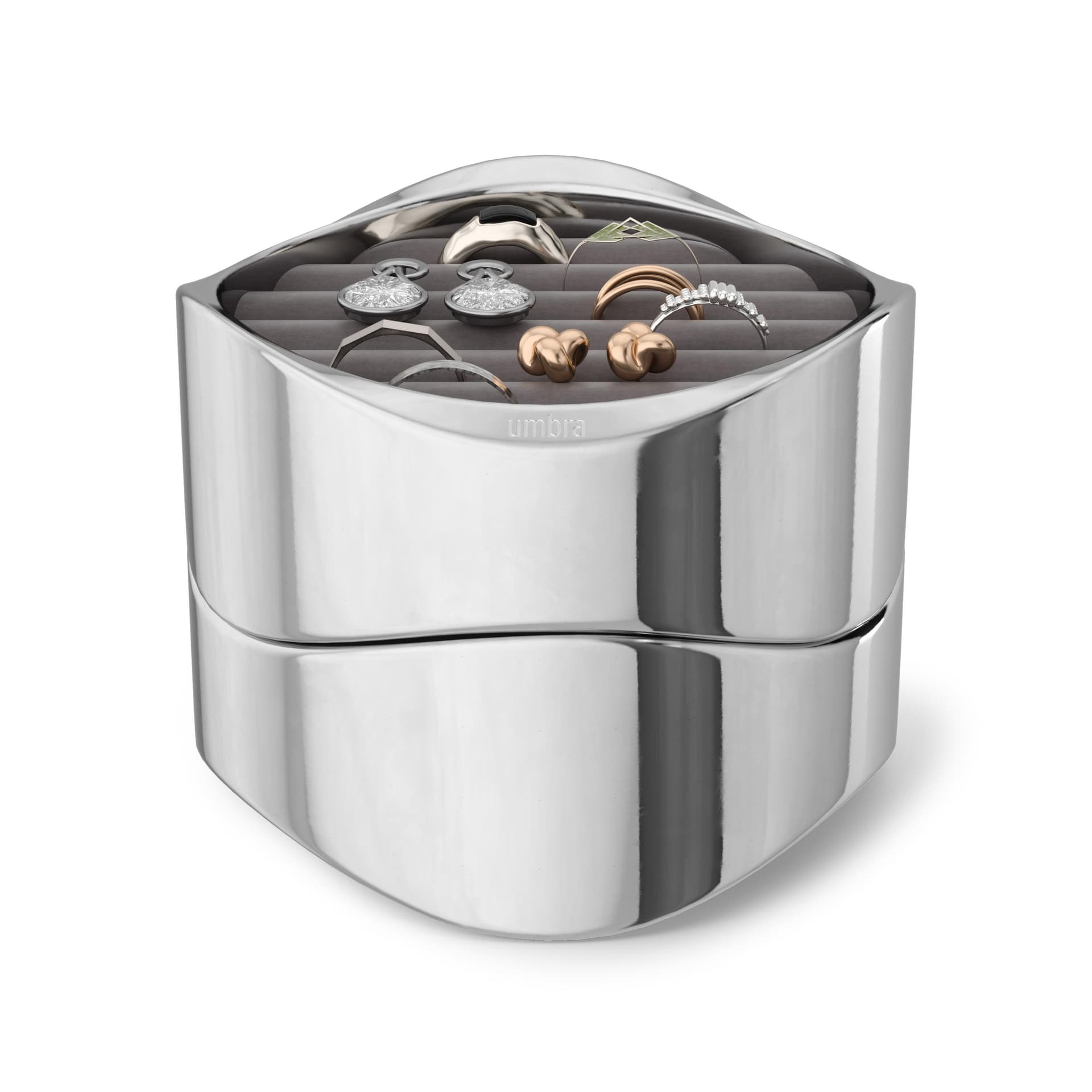 Wavy Jewelry Organizer Chrome