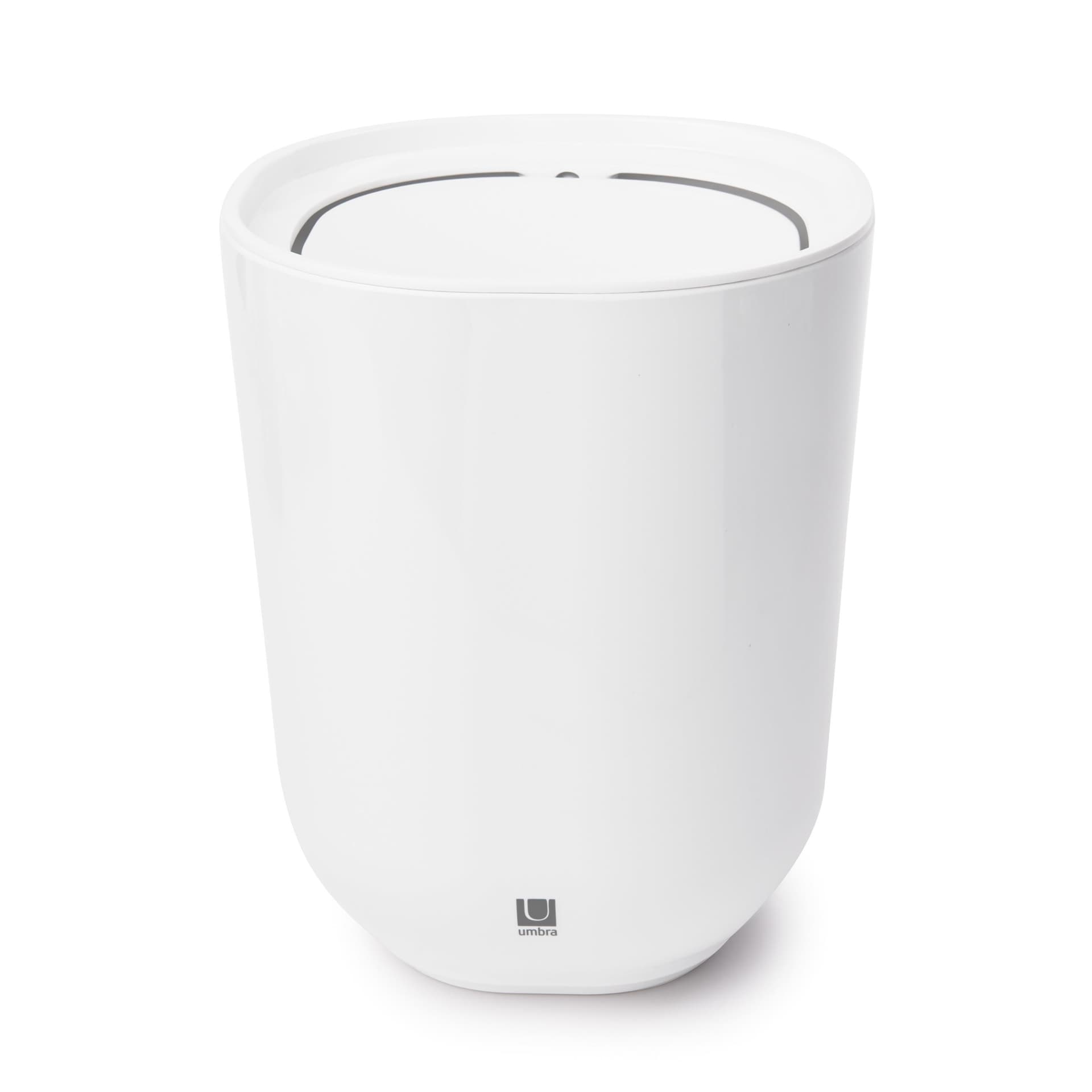 Step Waste Can w/Lid White