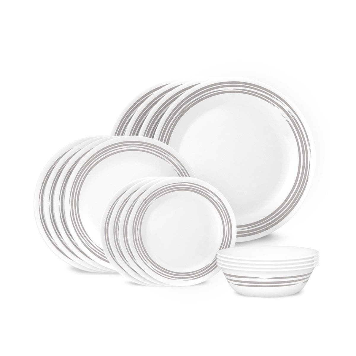 Brushed Silver 16pc Dinnerware Set