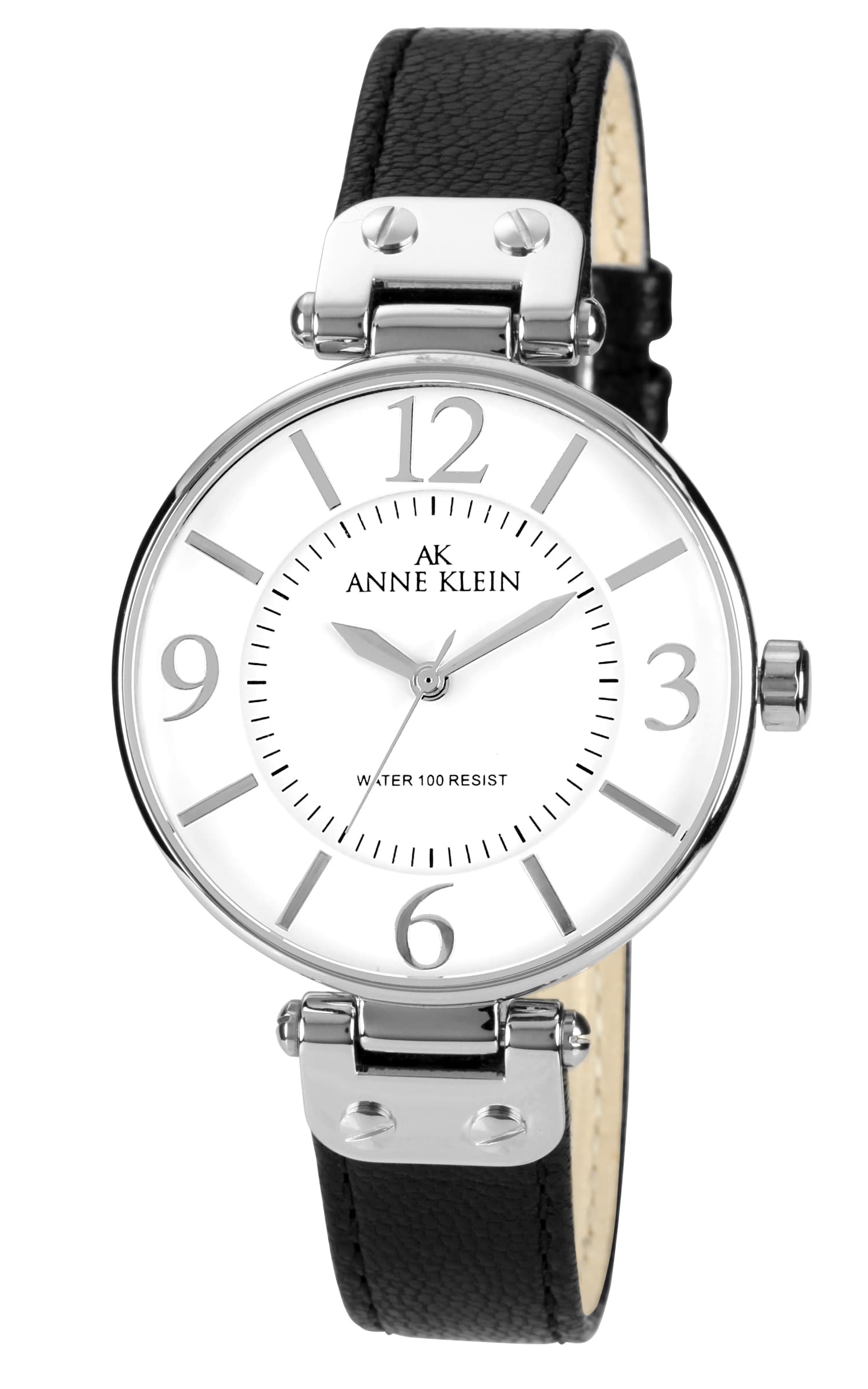 Women's Black Leather Strap Watch