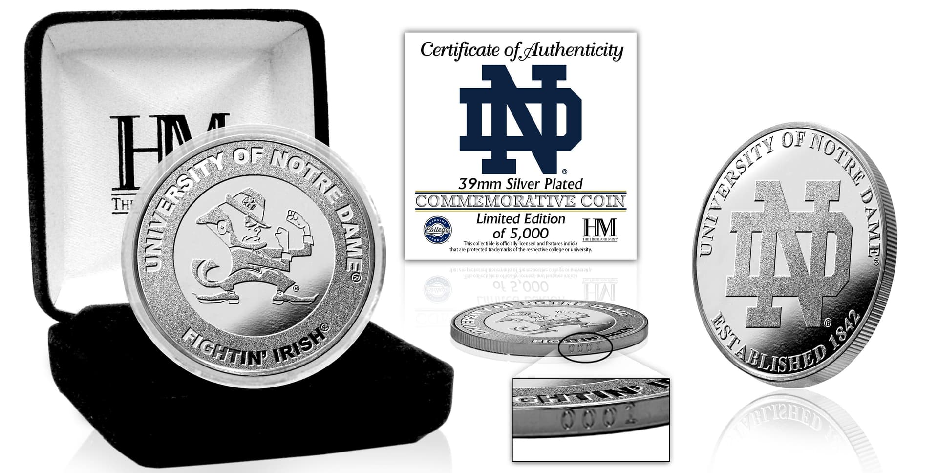Notre Dame Fighting Irish Silver Coin