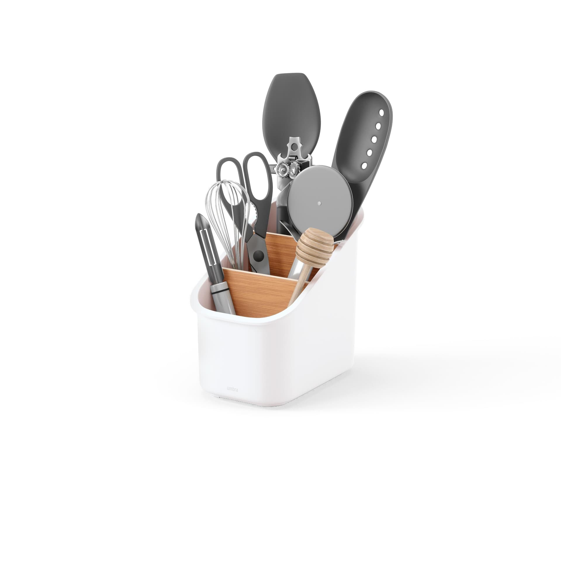 Bellwood Utensil Holder Wht/Nat