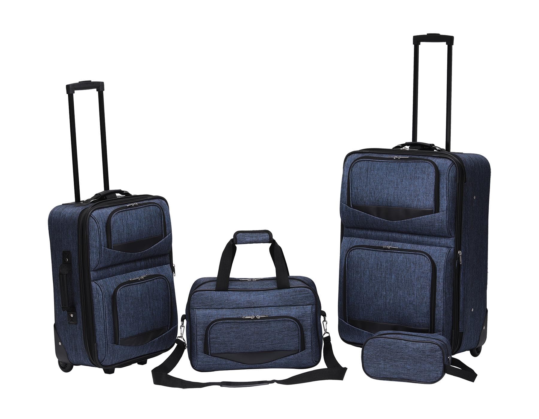 4pc Luggage Set Denim Blue