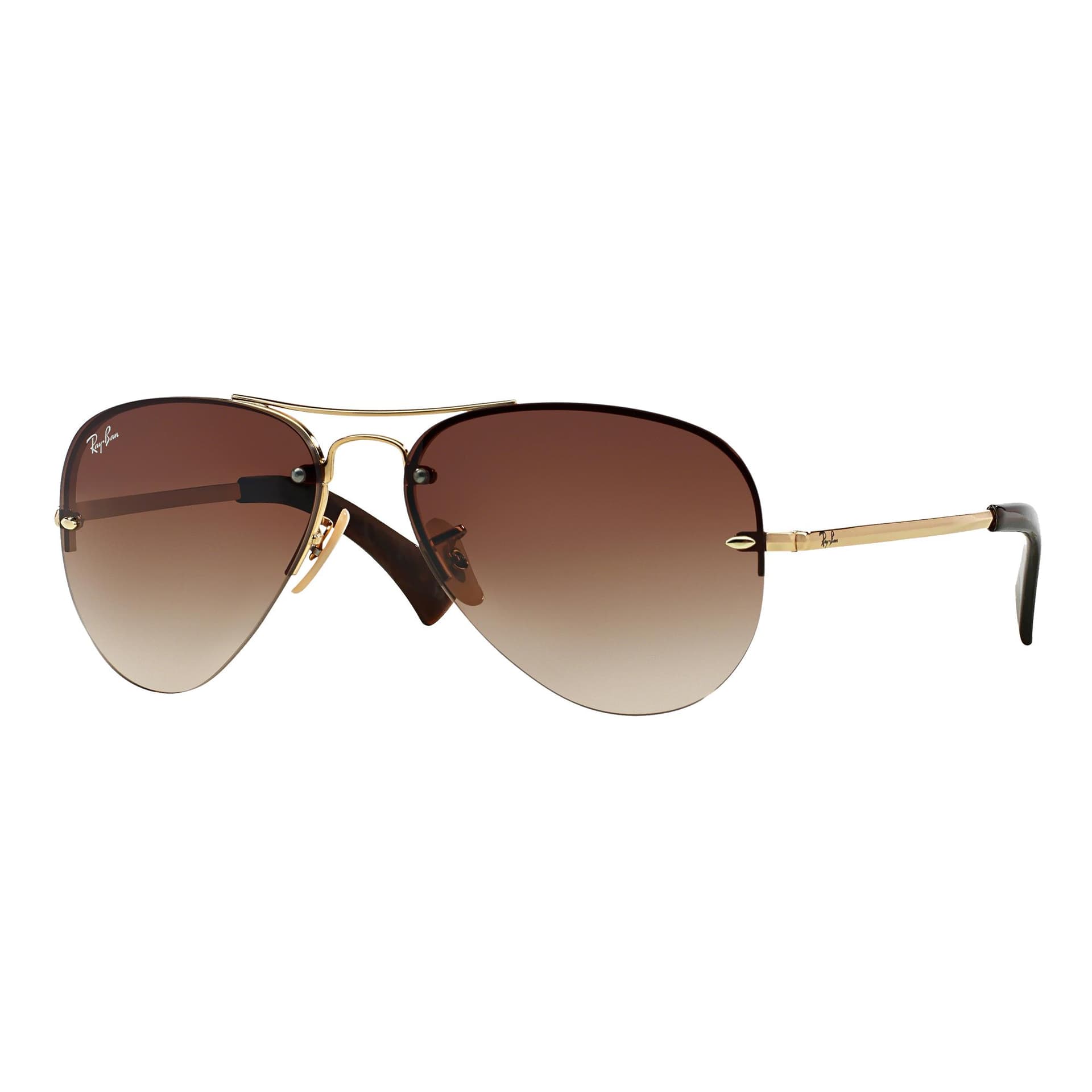 Semi-Rimless Aviator Sunglasses