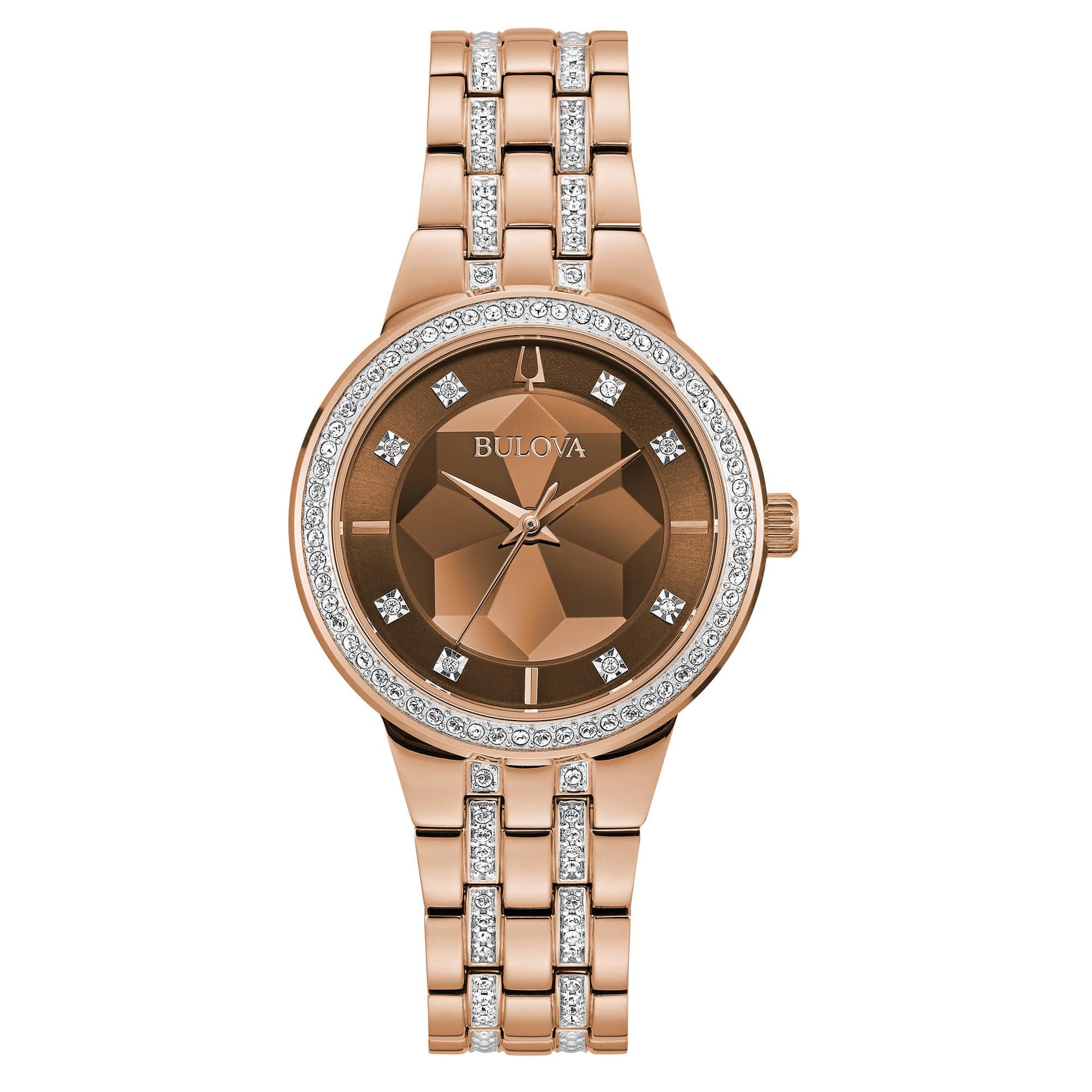 Ladies Phantom Rose Gold Swarovski Crystal Watch 3D Rose Gold Dial