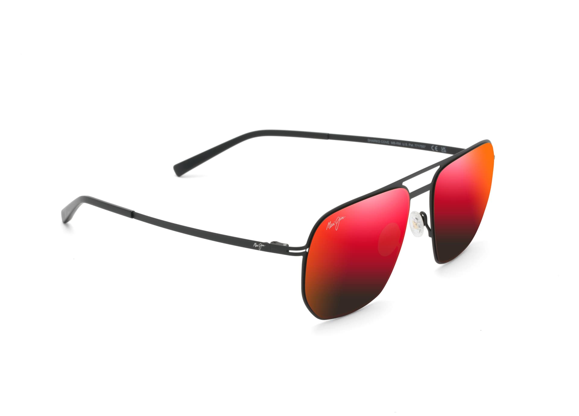 Shark's Cove Polarized Sunglasses Matte Black Frame Hawaii Lava Lens