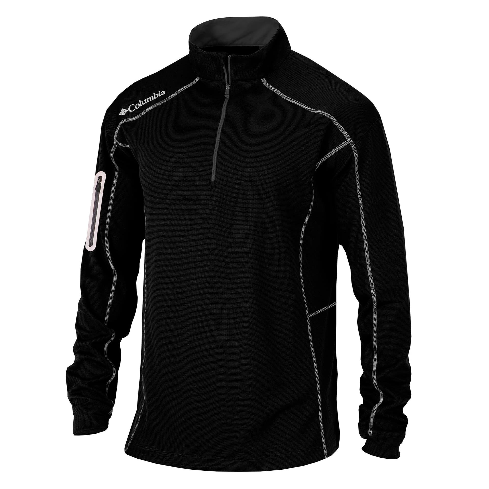 Mens Omni-Wick Shotgun 1/4 Zip-Black-2X