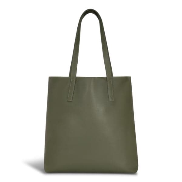 Onyx Leather Vertical Tote Size 16"x14"