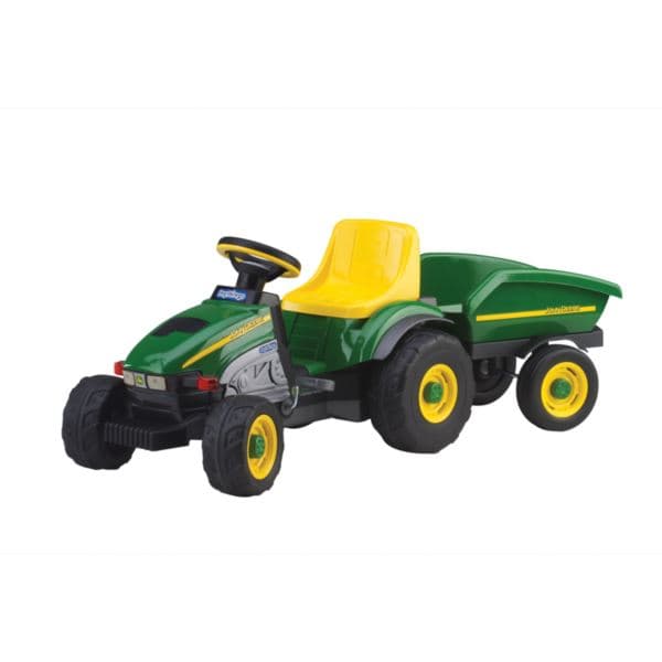 John Deere Farm Tractor with Trailer Pedal Powered Ride-On Green
