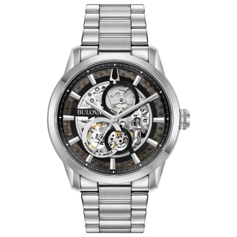 Men's Sutton Automatic Watch SS with Black Dial