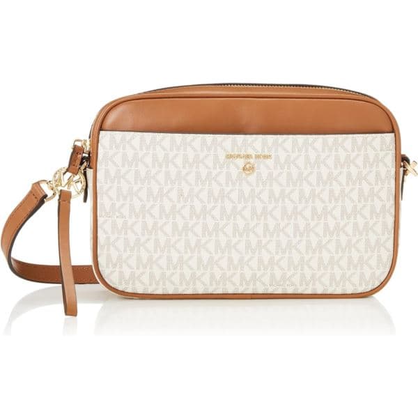 Jet Set Charm Leather Camera Crossbody- Vanilla/Acrn