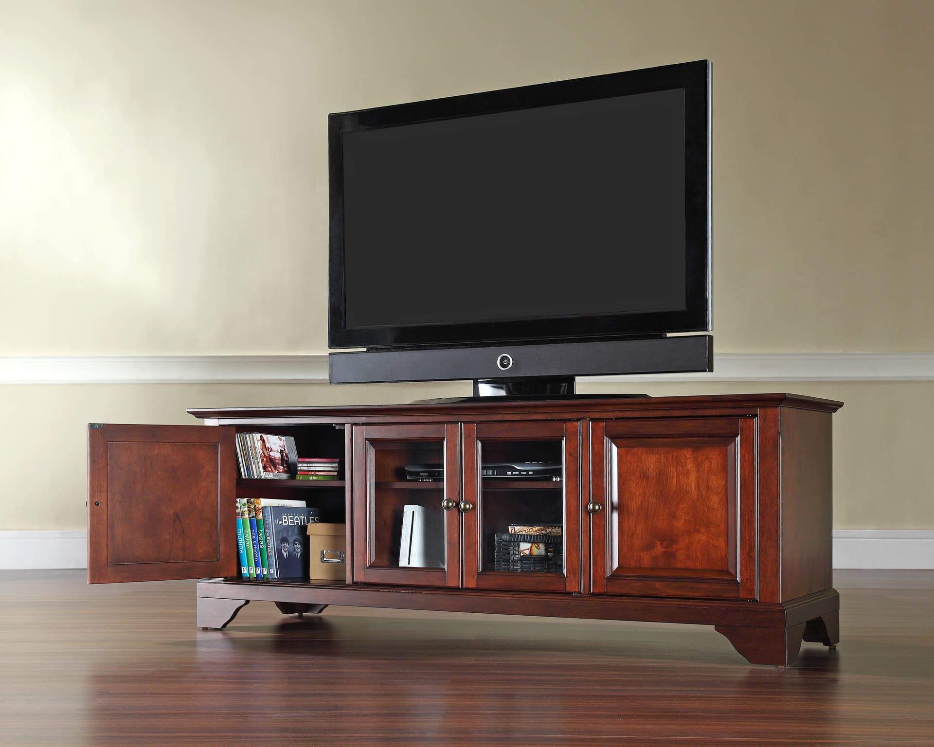 LaFayette 60" Low Profile TV Stand Mahogany