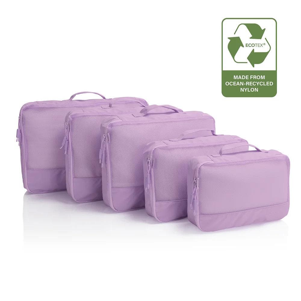 Heys Ecotex Packing Cube 5pc Set - Lilac Blossom