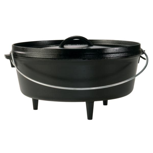 Lodge - 12-Inch, 6-Quart Cast Iron Camp Dutch Oven