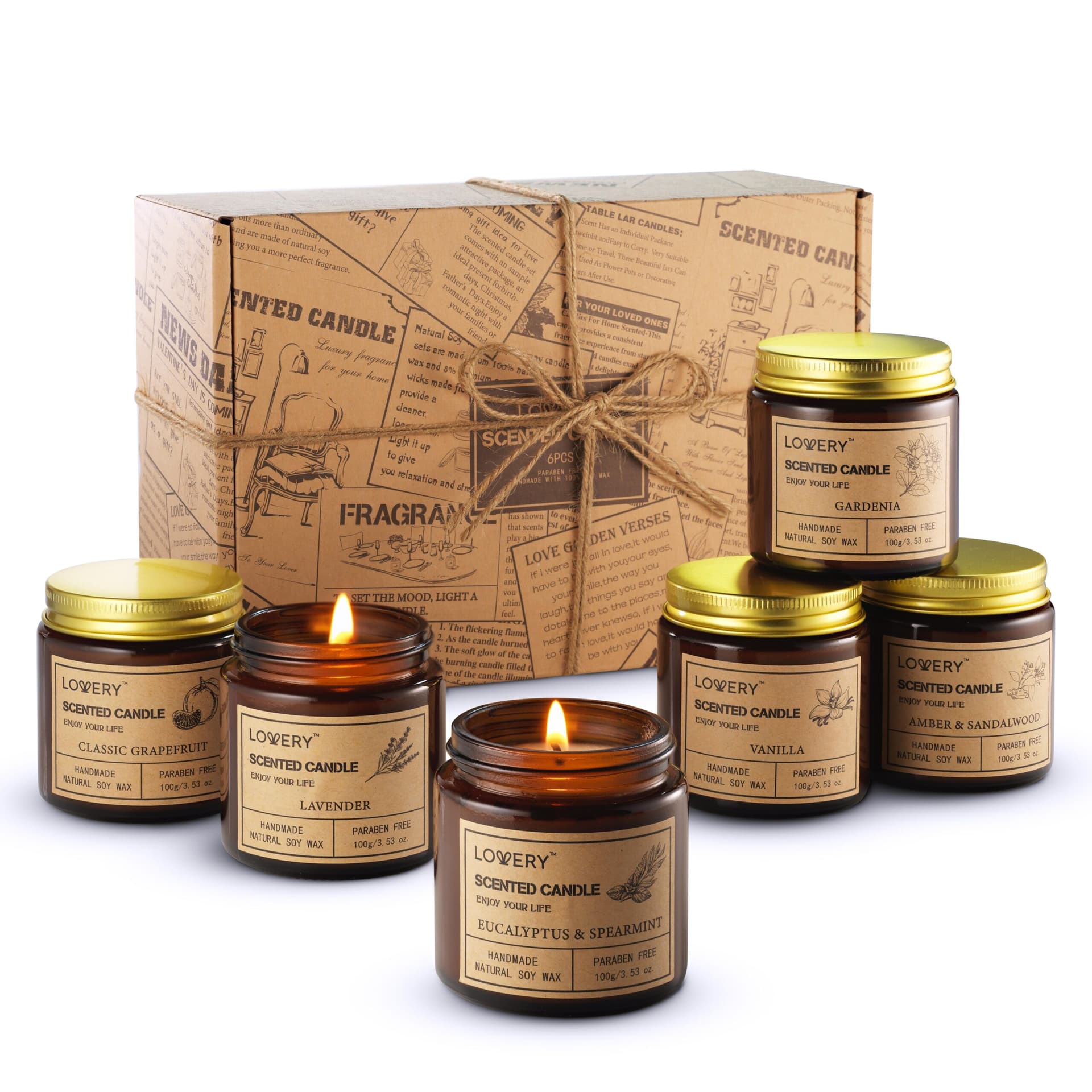 Scented Soy Candles Size 6 Pieces
