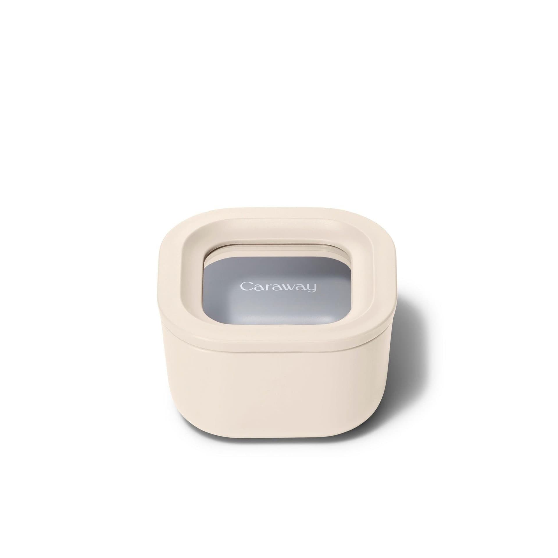Mini Square Container w/ Lid Cream