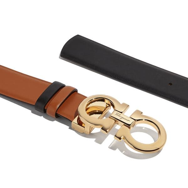 Reversible and adjustable Gancini belt