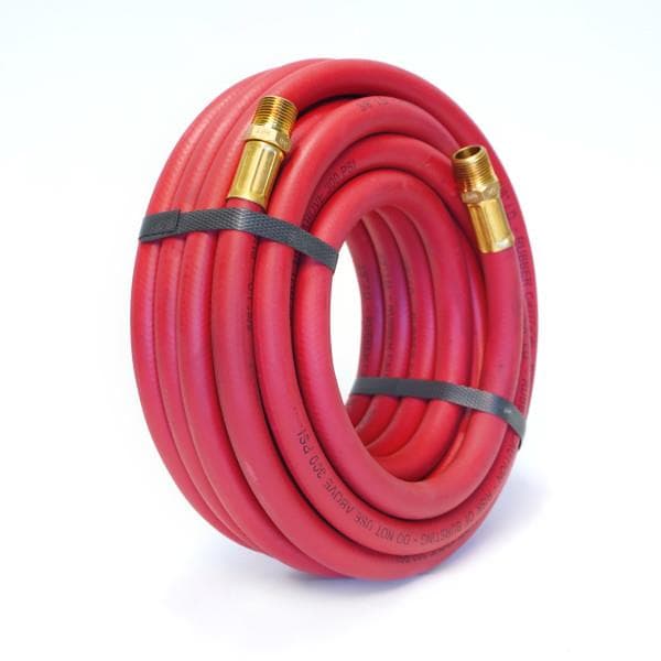 Steelman 30' x 3/8" Rubber ID Air Hose w/ 3/4" Fittings