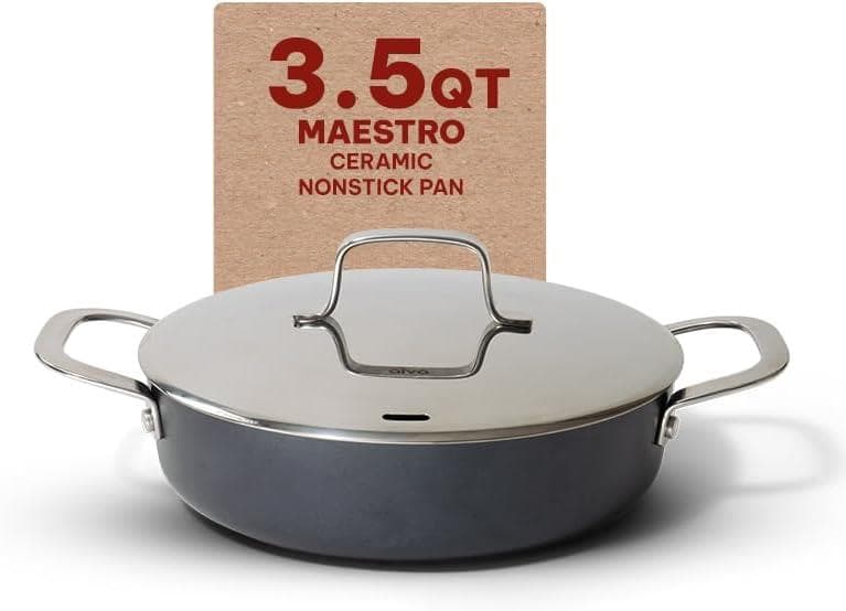 Maestro Non-stick 3.5 Qt Ceramic Sautepan with Lid