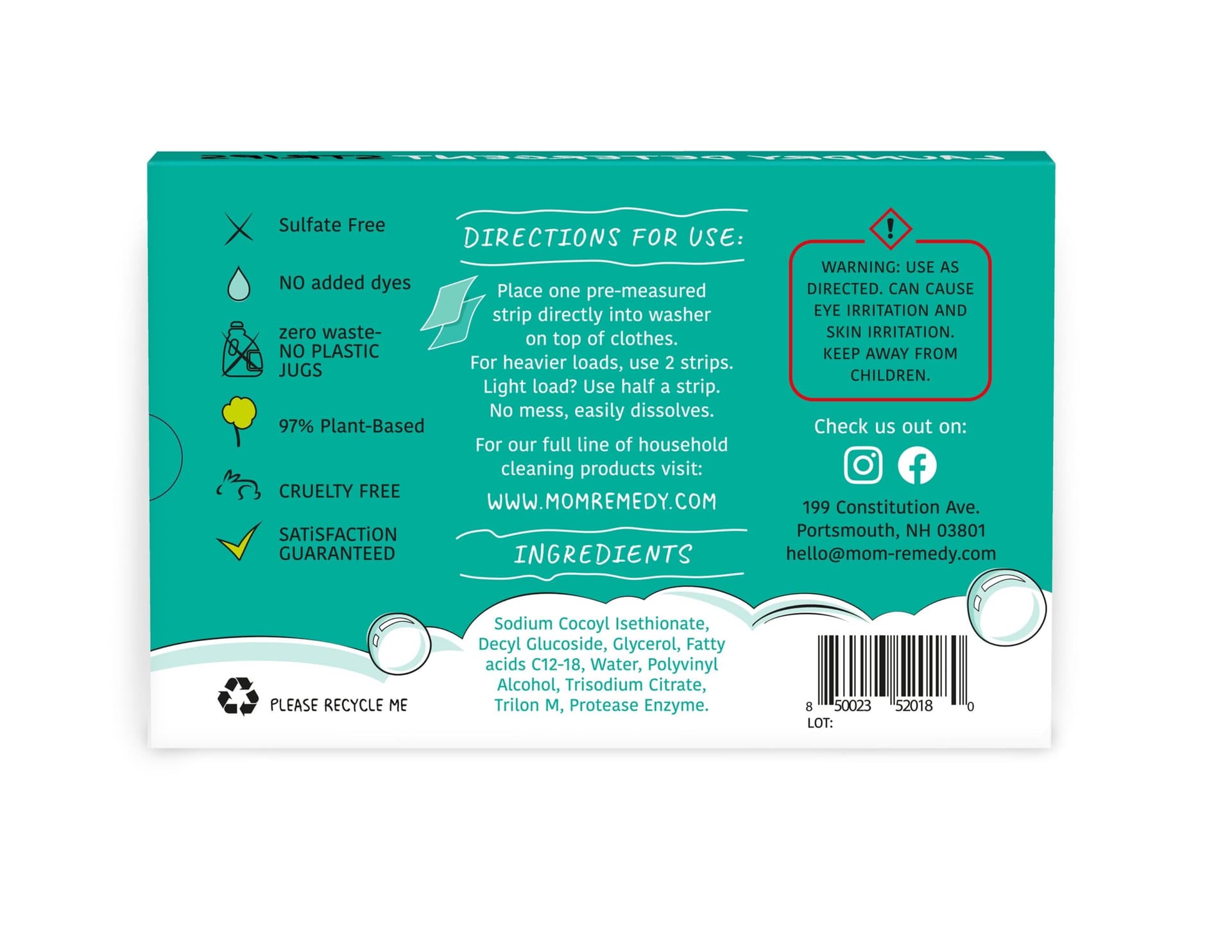 Laundry Detergent Strips - 60 CT