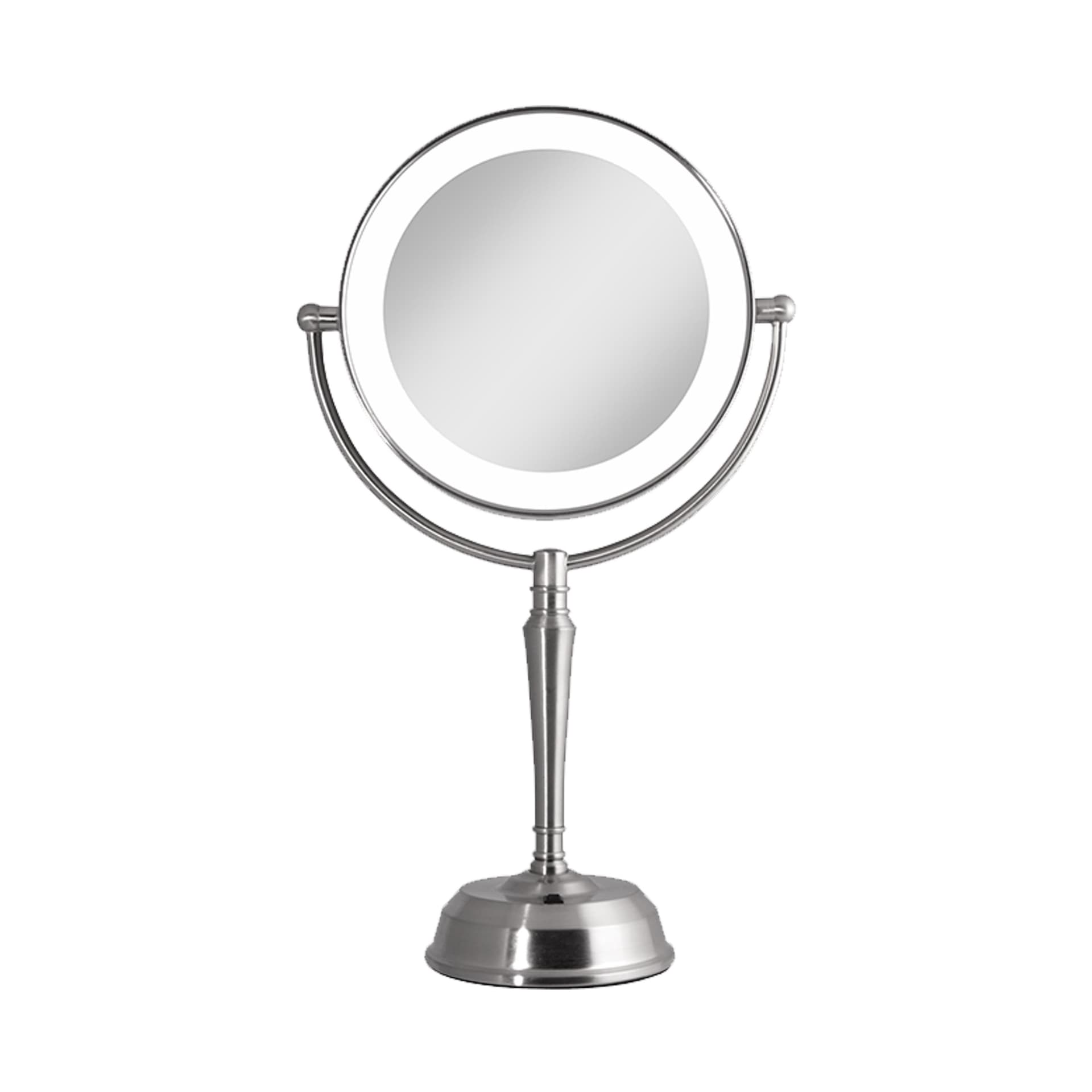 LED Lighted Vanity Mirror with Rechargeable Battery & USB Port 10X/1X