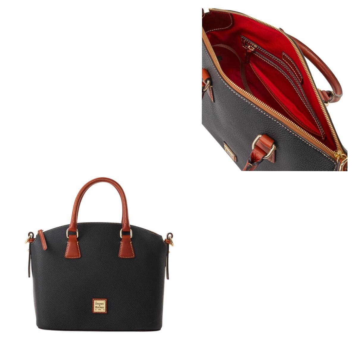 Pebble Grain Domed Satchel