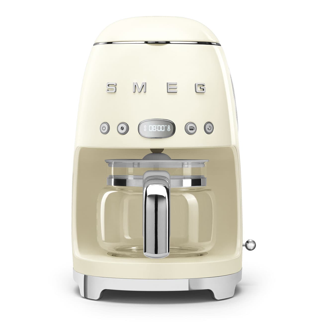Retro-Style Drip Coffee Machine (10 Cups) - Cream