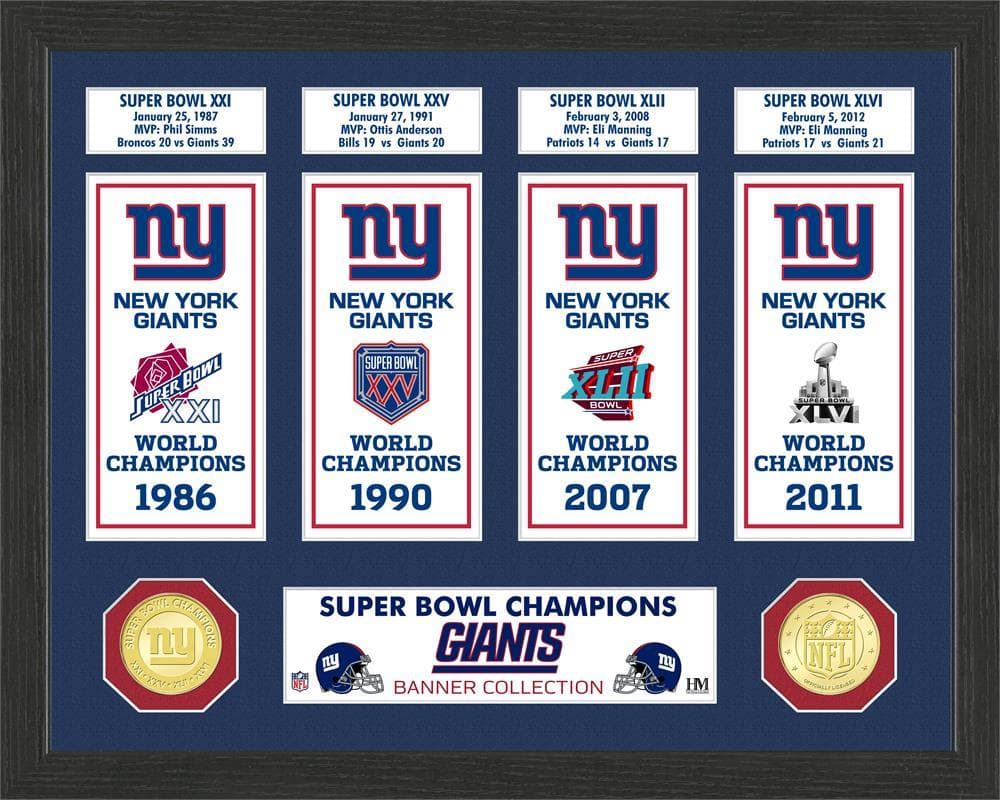 New York Giants Super Bowl Banner Collection