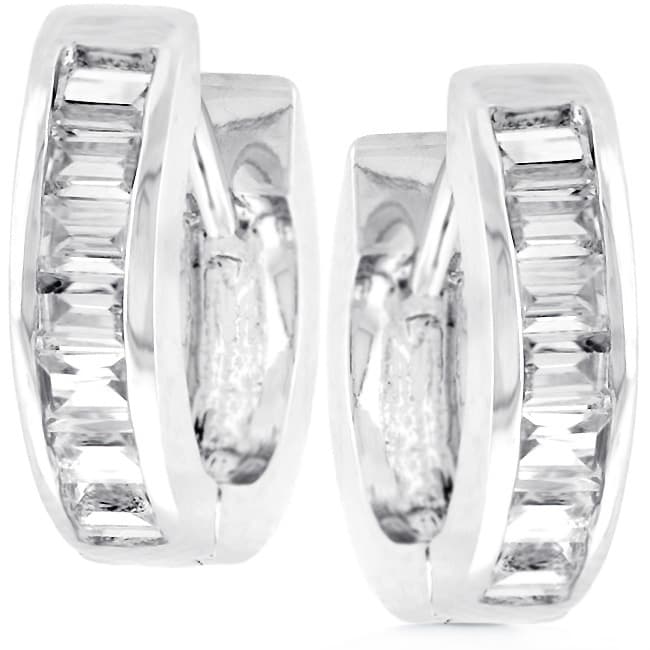 Baguette CZ Hinge Earrings