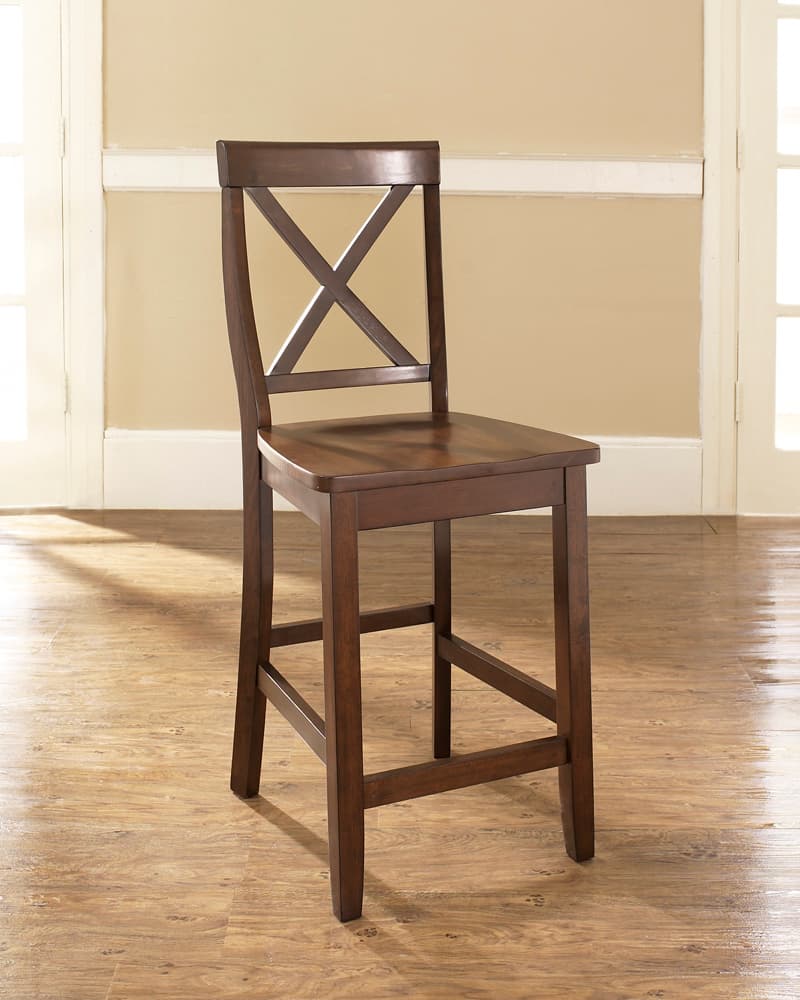 X-Back 2-Piece Counter Height Bar Stool Set