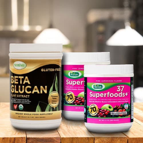 BODY ESSENTIALS - Cell Repair, Immune Boost, Electrolyte, LDL Fighter, Body Cleanse & Nourishment (Save $20) - TWO Pink Lemonade/Lemon Tea & ONE Beta Glucan (Save $20)