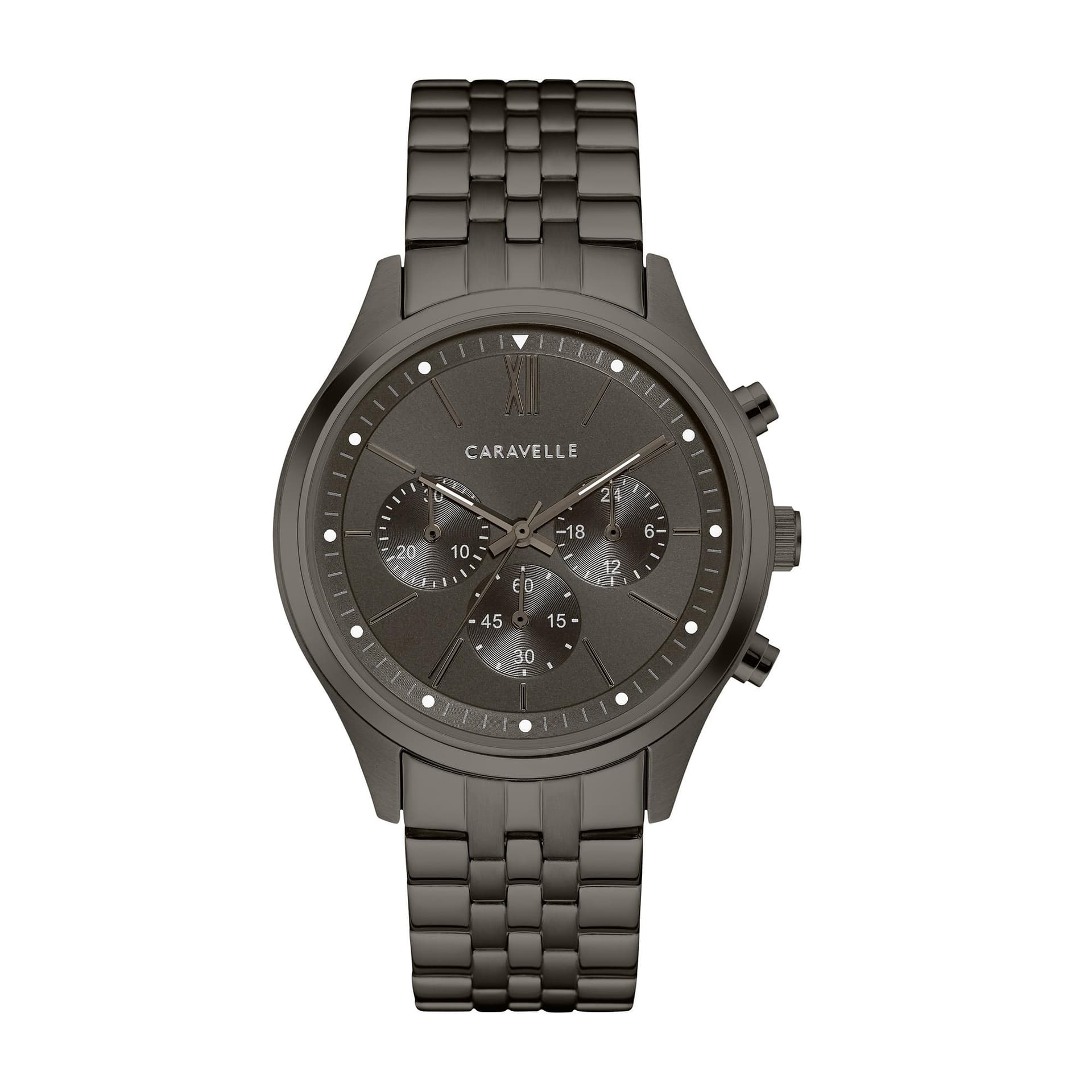 Men's Gunmetal Ion-Plated Chronograph Watch Gray Dial