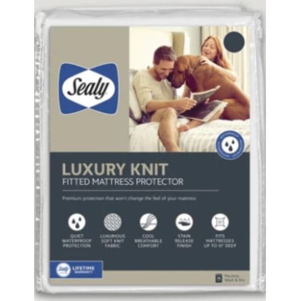 Sealy Fitted Luxury Knit Mattress Cover - King