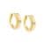 Pave Accented Ridged Huggie Earring