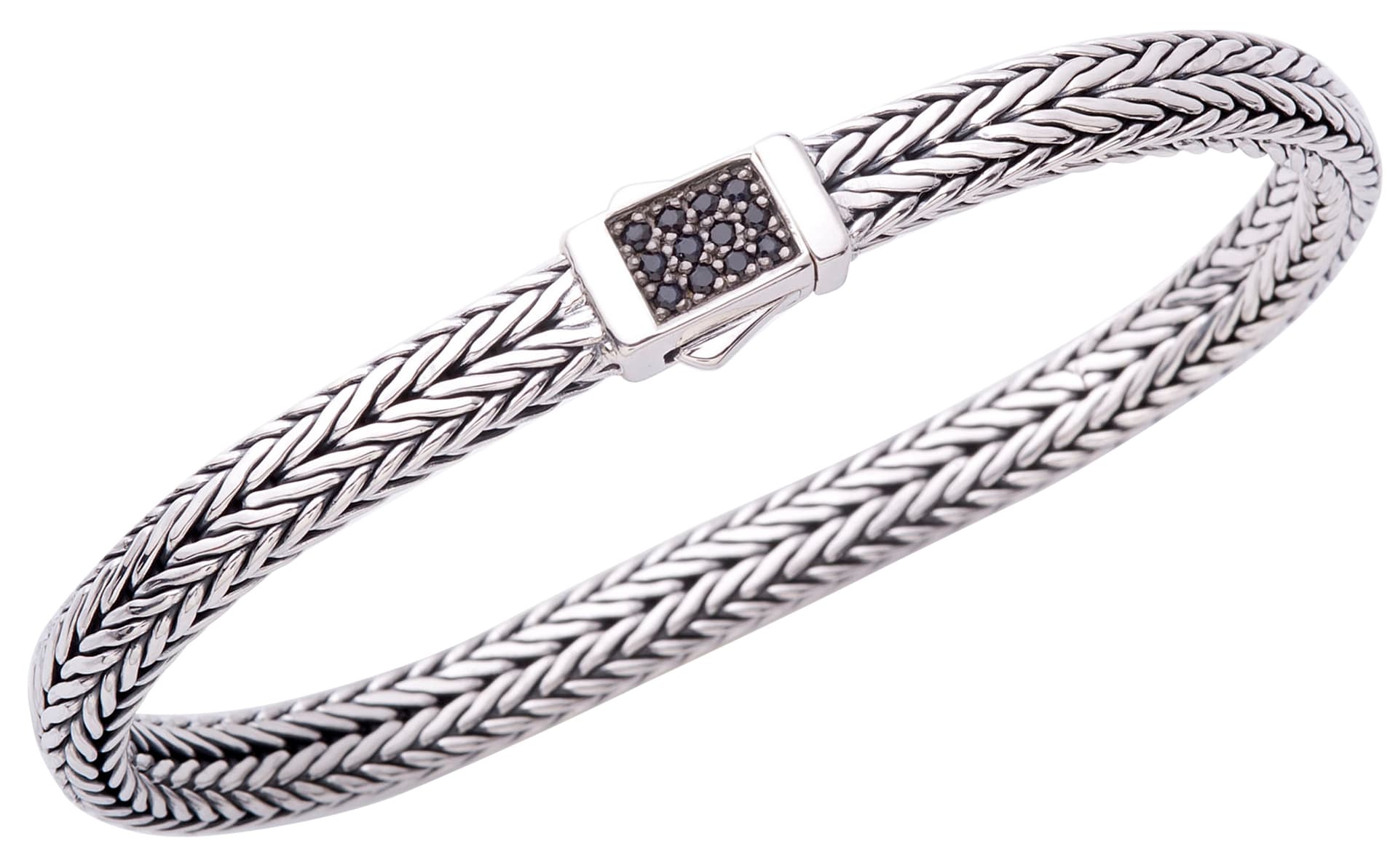 Unisex 7.5" Black Sapphire Bracelet