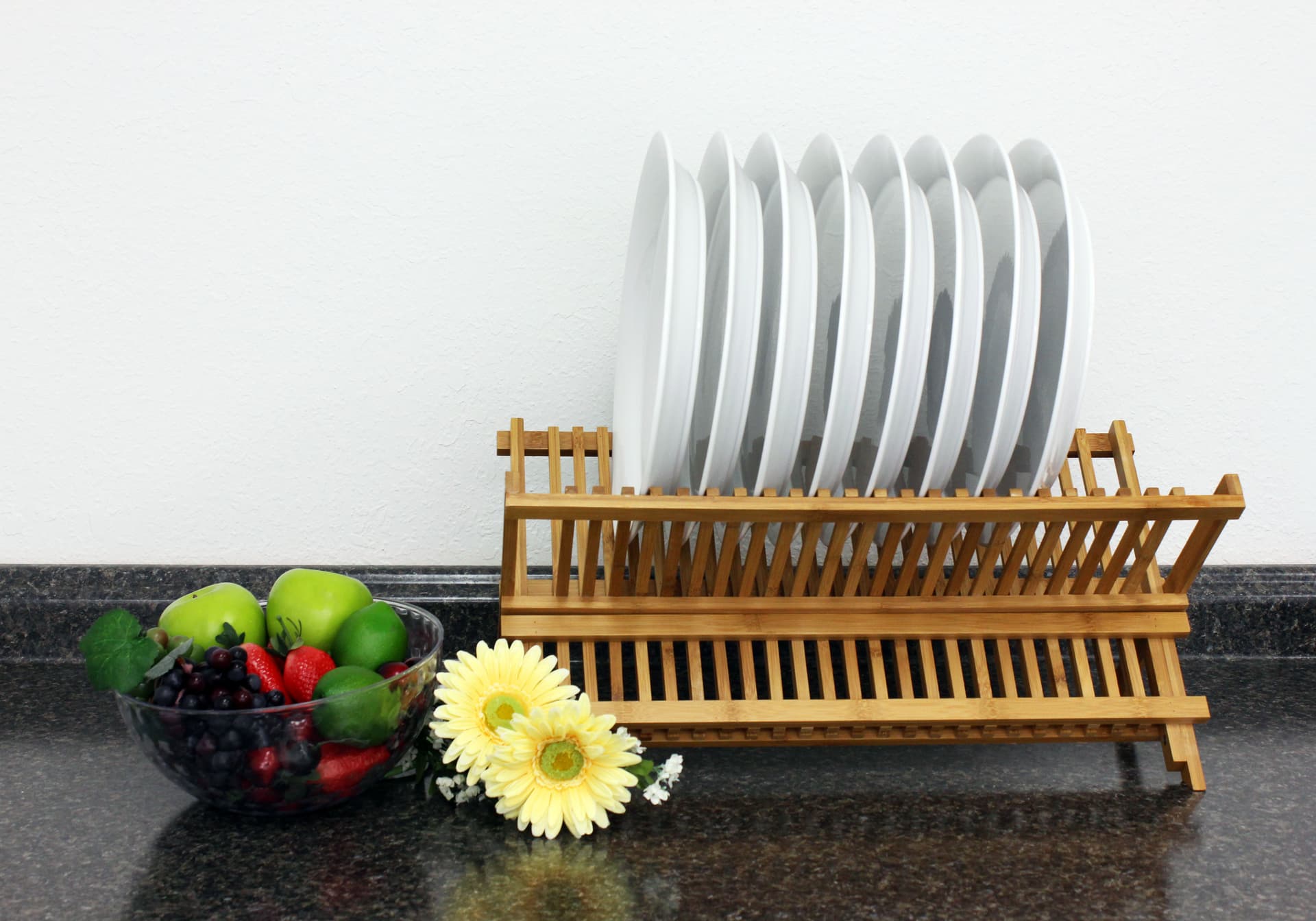Bamboo Plate Rack
