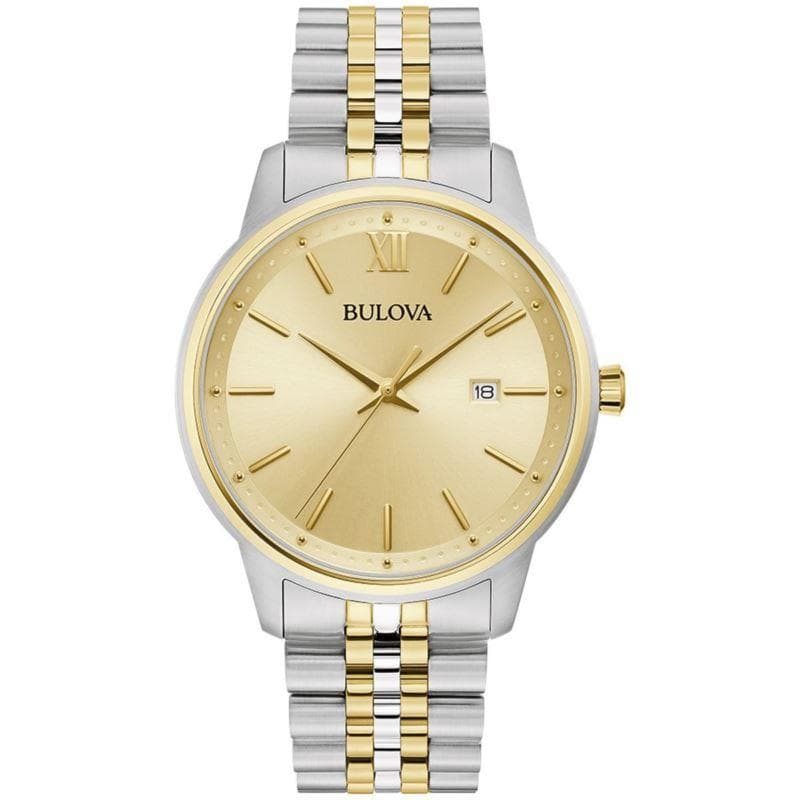 Men's Corporate Collection Two-Tone Stainless Steel Watch Champagne Dial