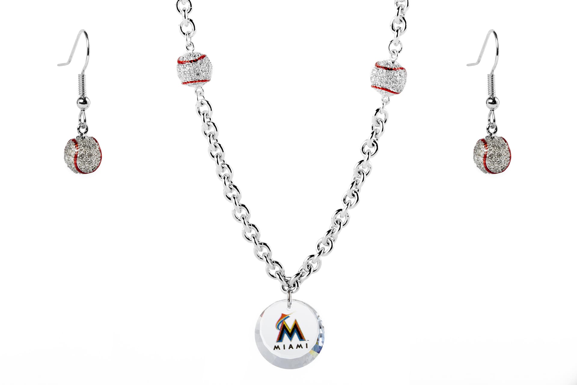 Baseball Set Marlins Necklace Exclusive