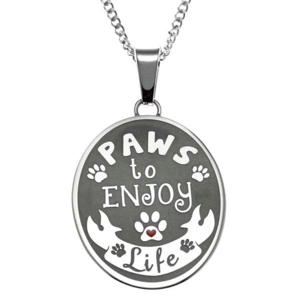 Joyful Sentiments Paws To Enjoy Pendant Necklace
