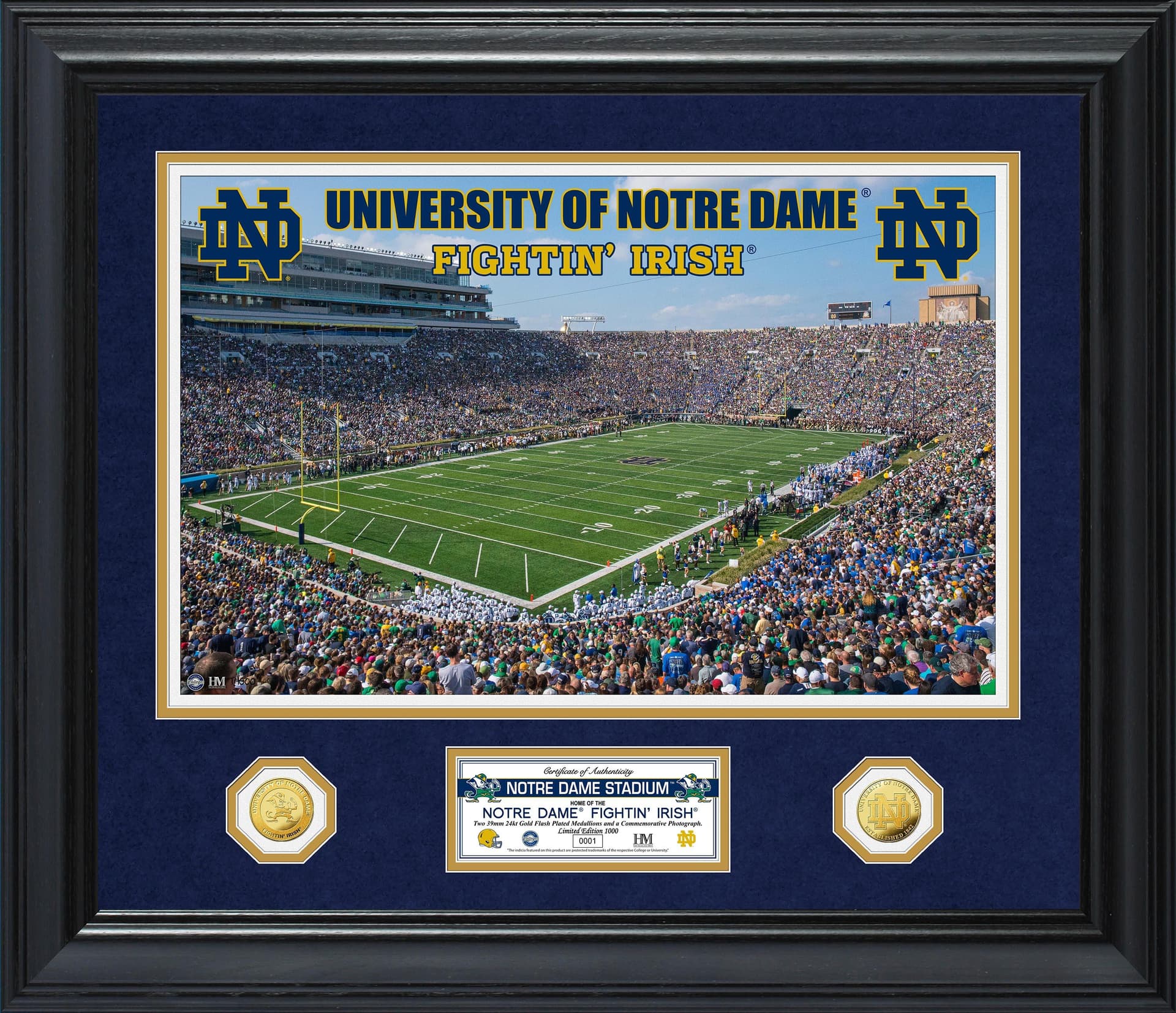 University of Notre Dame Special Edition Gold Coin Photo Mint