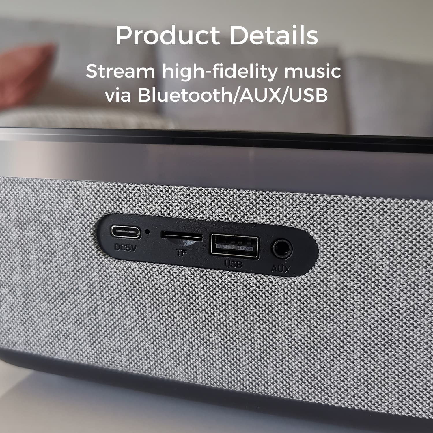 Bluetooth Speaker Alarm Clock w/ 15W Fast Wireless Charging, 13 Night Light modes, Rechargeable Battery, 10W Stereo Speaker, 12/24H Digital Clock, Sleep Timer, White Noise Mode, US