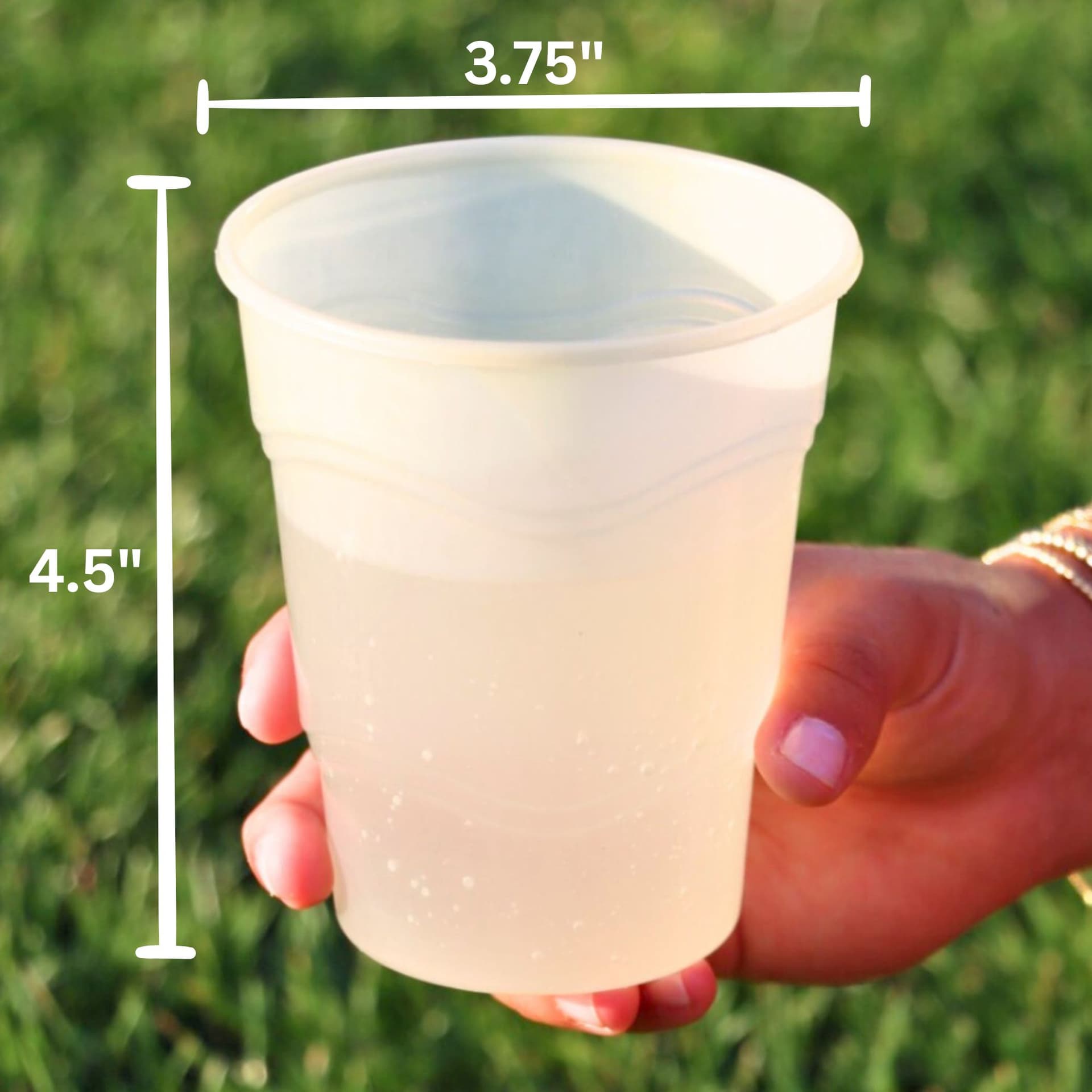 New Wave Cups™ 16 oz Biodegradable PHA Plant-Based Cups | 30 Count Sleeve |