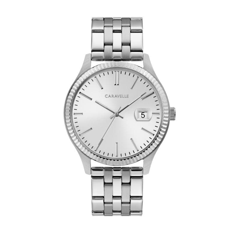 Caravelle Men's Classic Dress Stainless Steel Bracelet