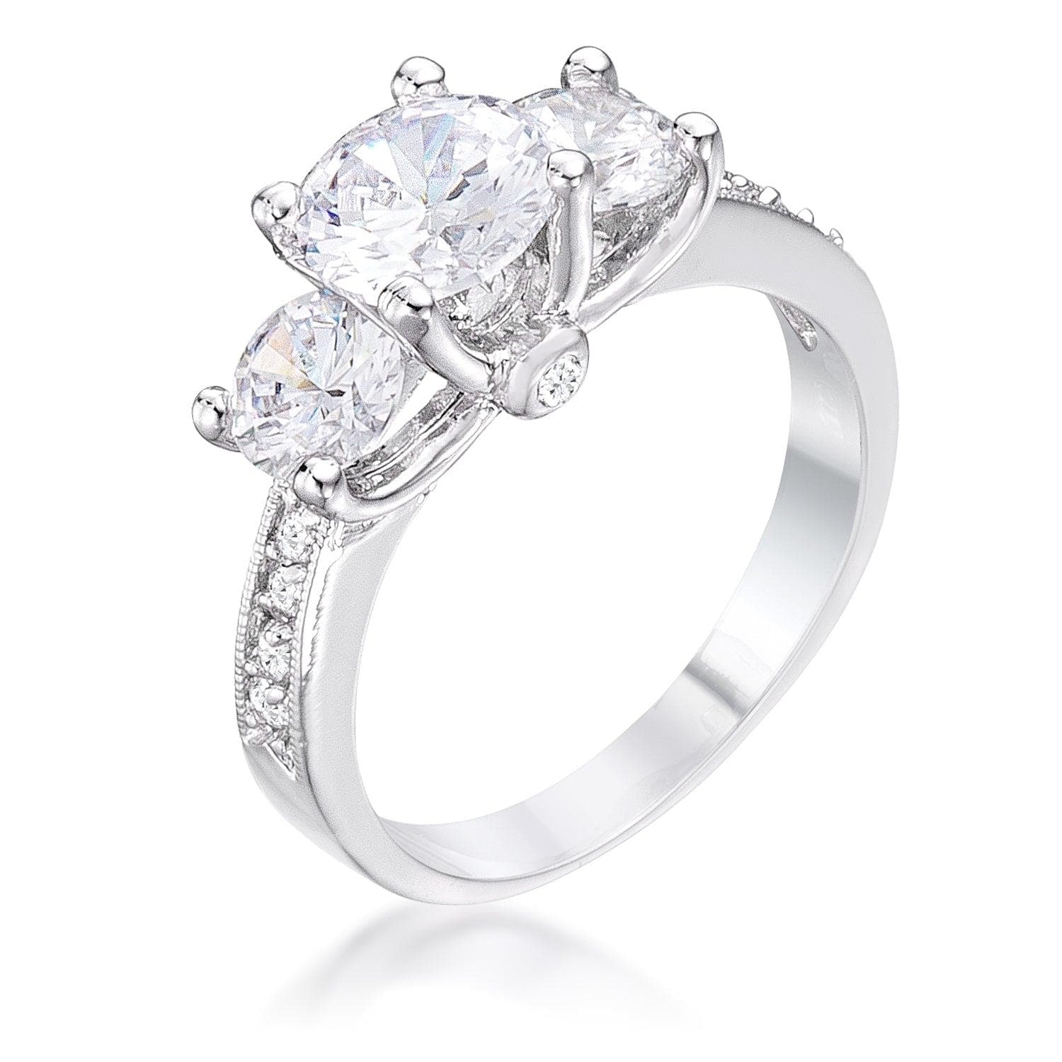 Classic Clear Triplet Ring